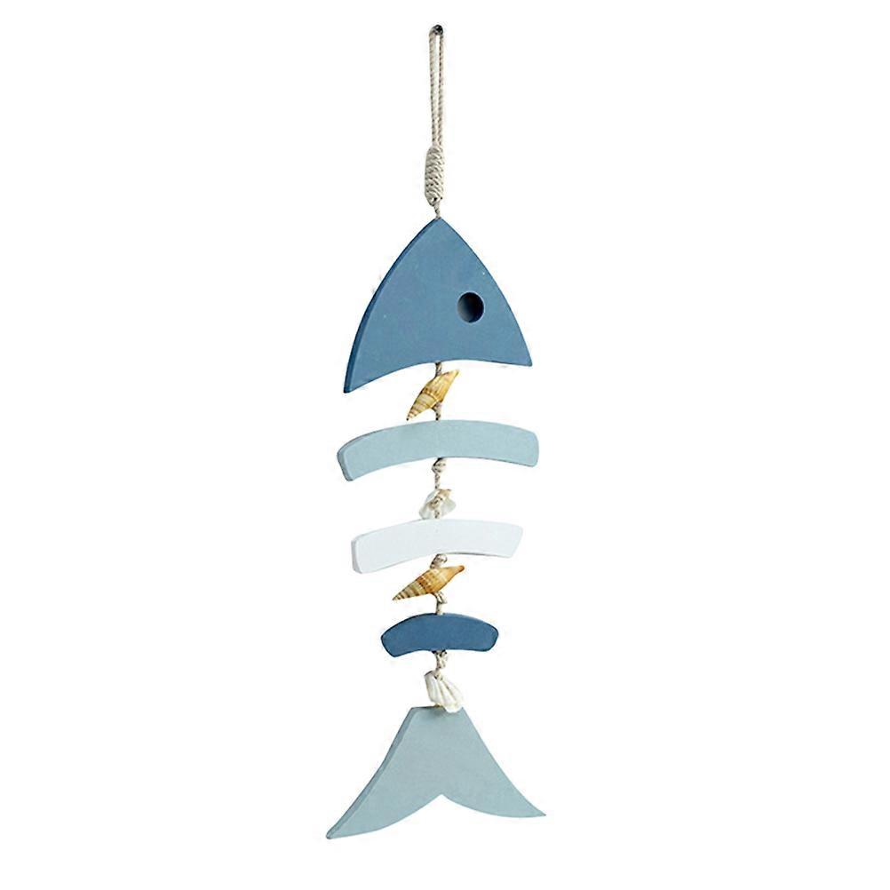 Skyblue Fish and Shell Shaped Hanging Pendant for Mediterranean Style Wall Decor Use Lightweight Portable Small Size