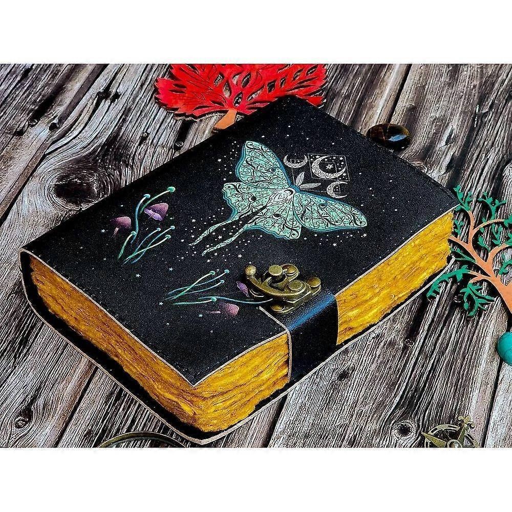 Δερμάτινο περιοδικό Μάγος ξόρκι Βιβλίο γάτας Κενό σημειωματάριο Βιβλίο σκιών Wiccan