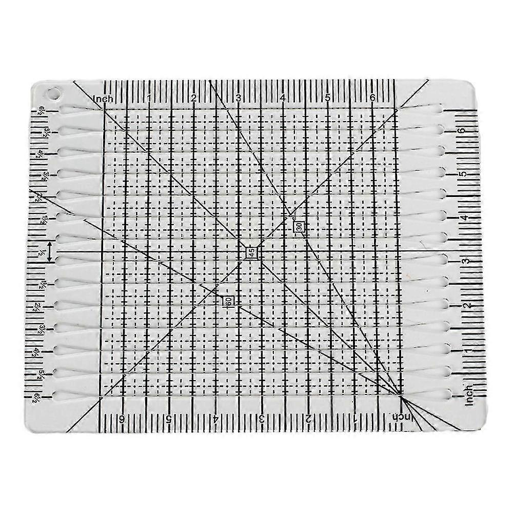 Square Up Slotted Quilt Ruler Clear Patchwork Ruler Acrylic For Cutting Fabric