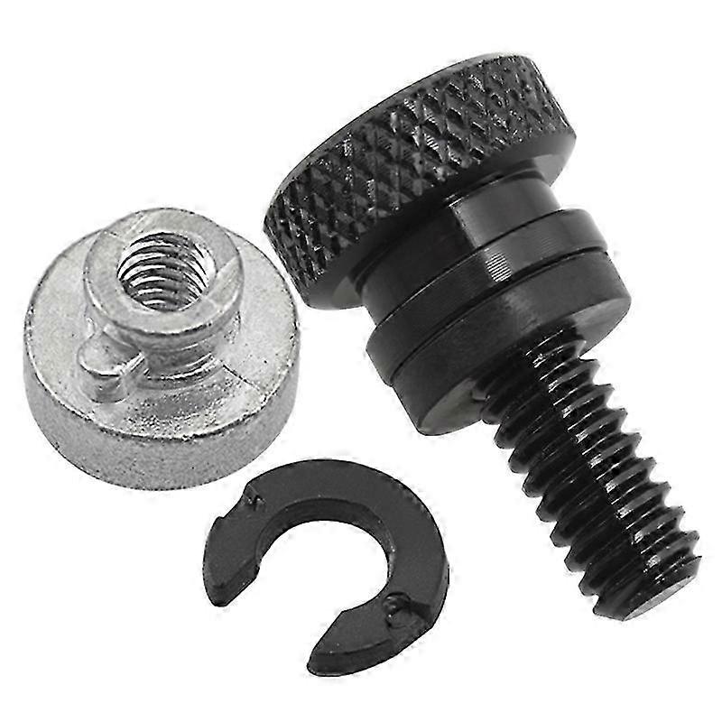 1/4In Black Rear Fender Passenger Seat Bolt Tab Screw Nut for Sportster XL 883 1200 Fatboy Road King