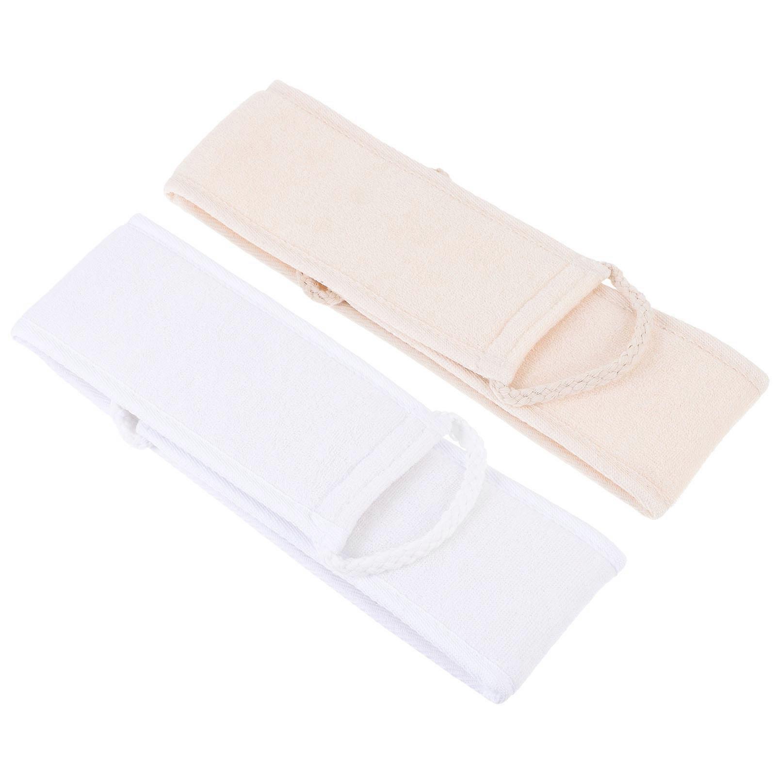 Scrub Body Towels 2Pcs Long Strip Back Scrub Towels Assorted For Bathing Household Pore Cleansing