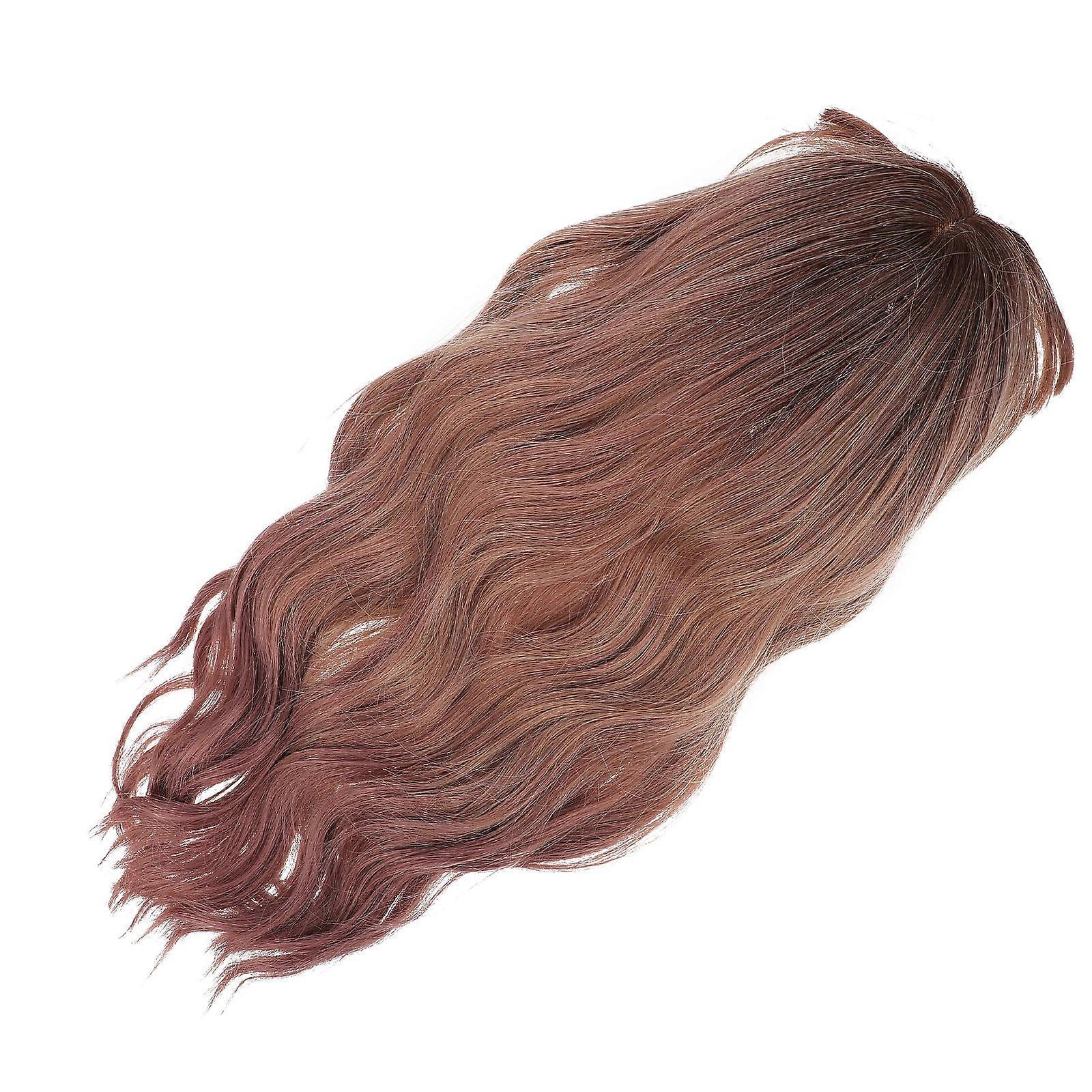 Long Wavy Wigs 1 Set Curly Wig With Bangs Grey Realistic Look For Hair Replacement Suitable For Daily Life
