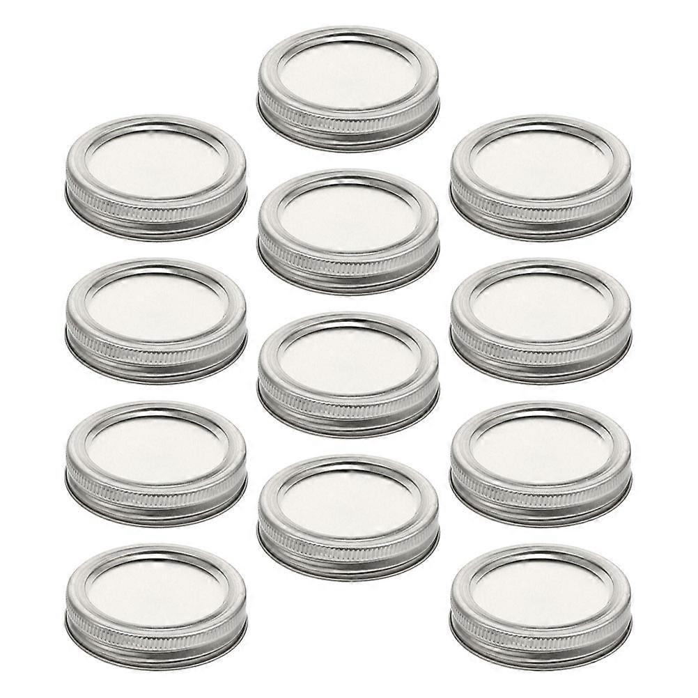 Wide Mouth Canning Lids for Home Use Durable Tinplate Mason Jar Covers with Perfect Sealing 12pcs