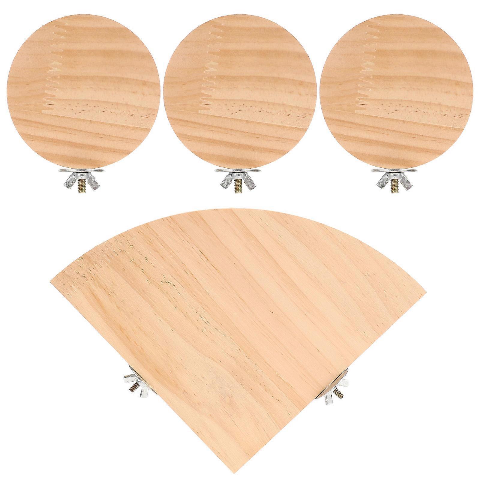 4PCS Fan Shaped Hamster & Parrot Jumping Board, Interactive Platform for Birds & Small Animals, Playground Accessory for Guinea Pigs, Hamsters, and