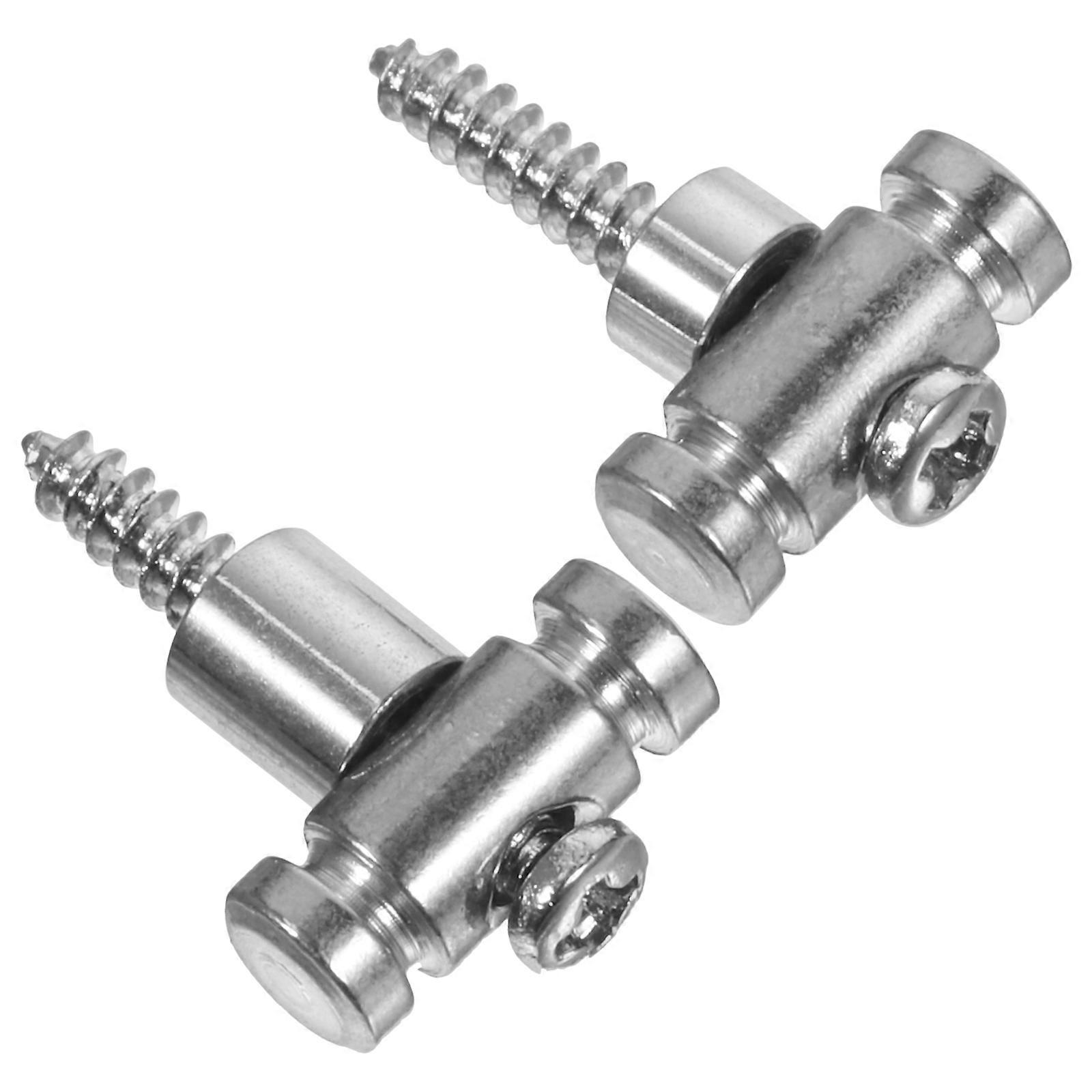 Electric Guitar String Retainer 2Pcs Durable String Retainer High-Bottom Electric Guitar Improving Playing Efficiency Silver Iron