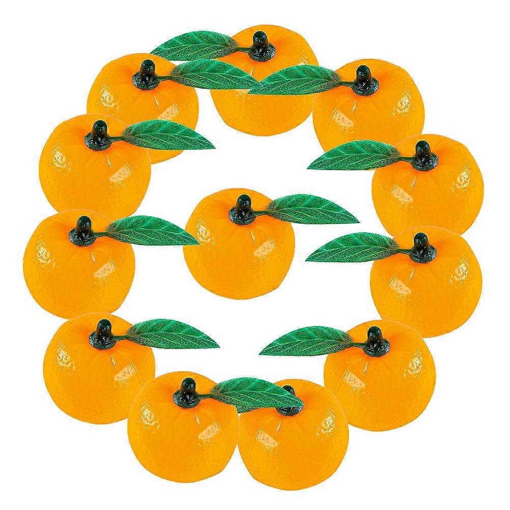 Realistic Artificial Orange Fruit Model for Decor Made of PVC and Foams Orange Shaped Photo Props 30pcs