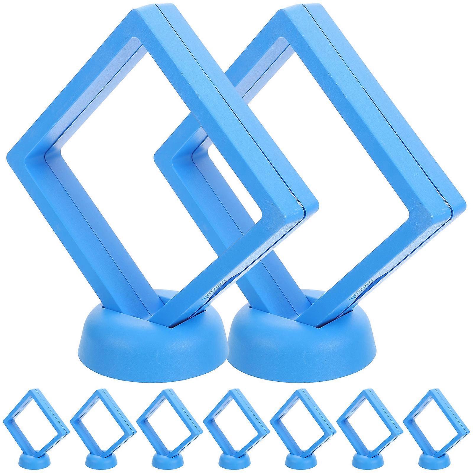 Case for Jewelry Storage Blue Plastic 10 Sets with Base