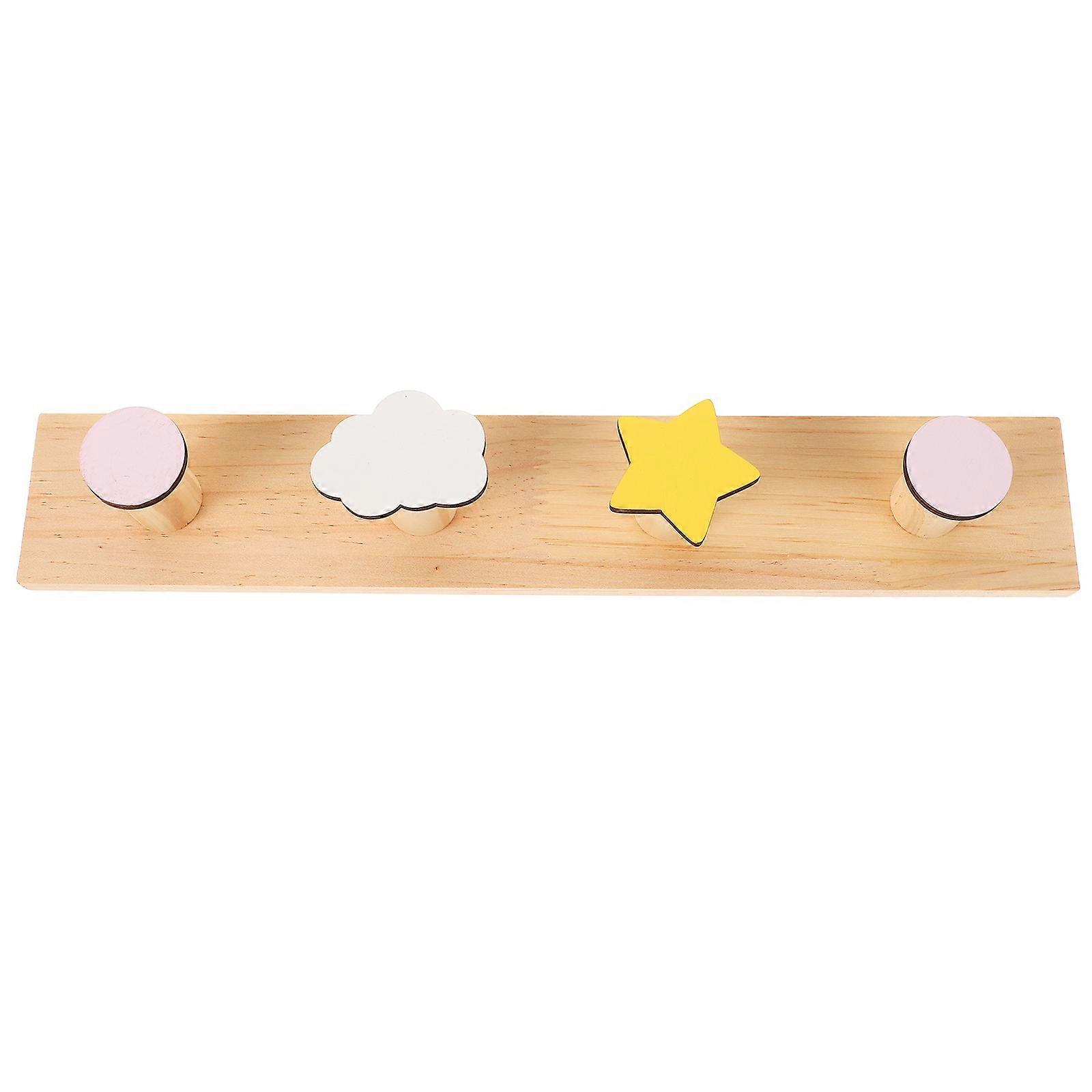 Cute Wall Hooks for Kids Room Playroom and Nursery Adorable Wooden Coat Rack for Backpacks Towels and Coats Childrens Bedroom Wall Decor
