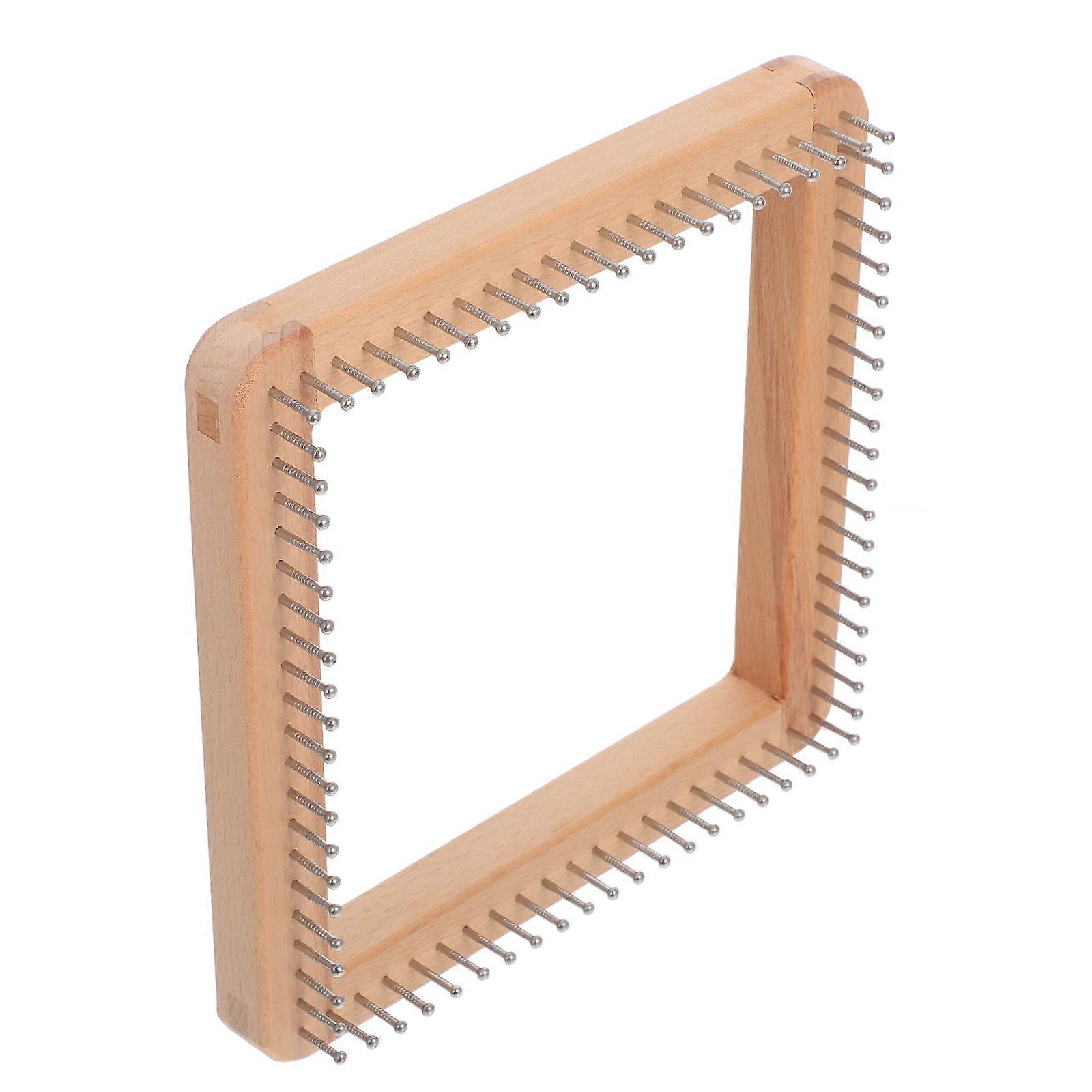 Wooden Knitting Loom Square Board for DIY Creative Hand Knitting Hats Scarves Shawls in Light