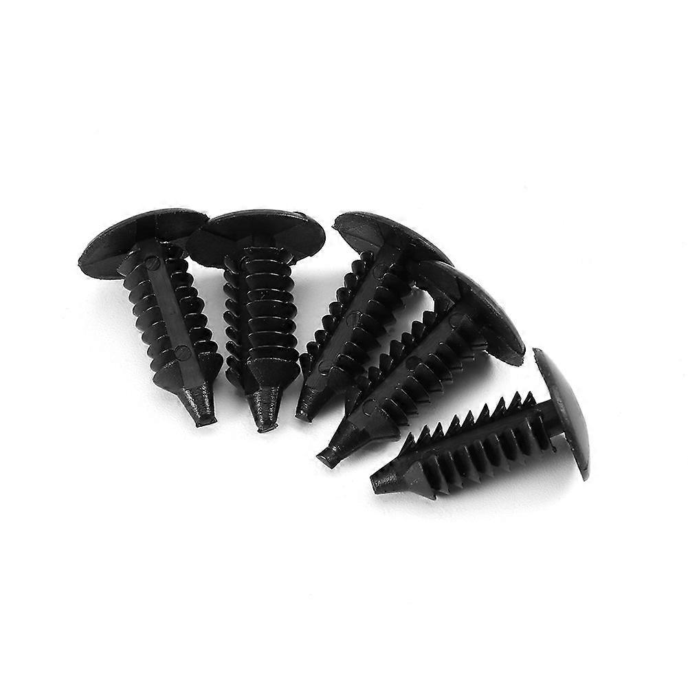 Nylon Car Rivet Clips Kit, 100 Pcs Universal Black Fasteners For Bumper Brackets Universal Fit