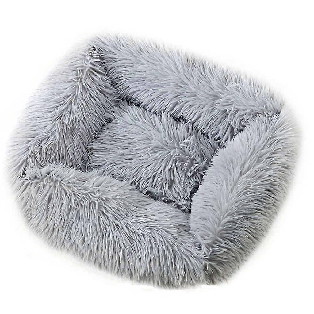 Creative pet bed, thick nest for dogs and cats, soft plush, comfortable sofa, multiple colors L lightgrey