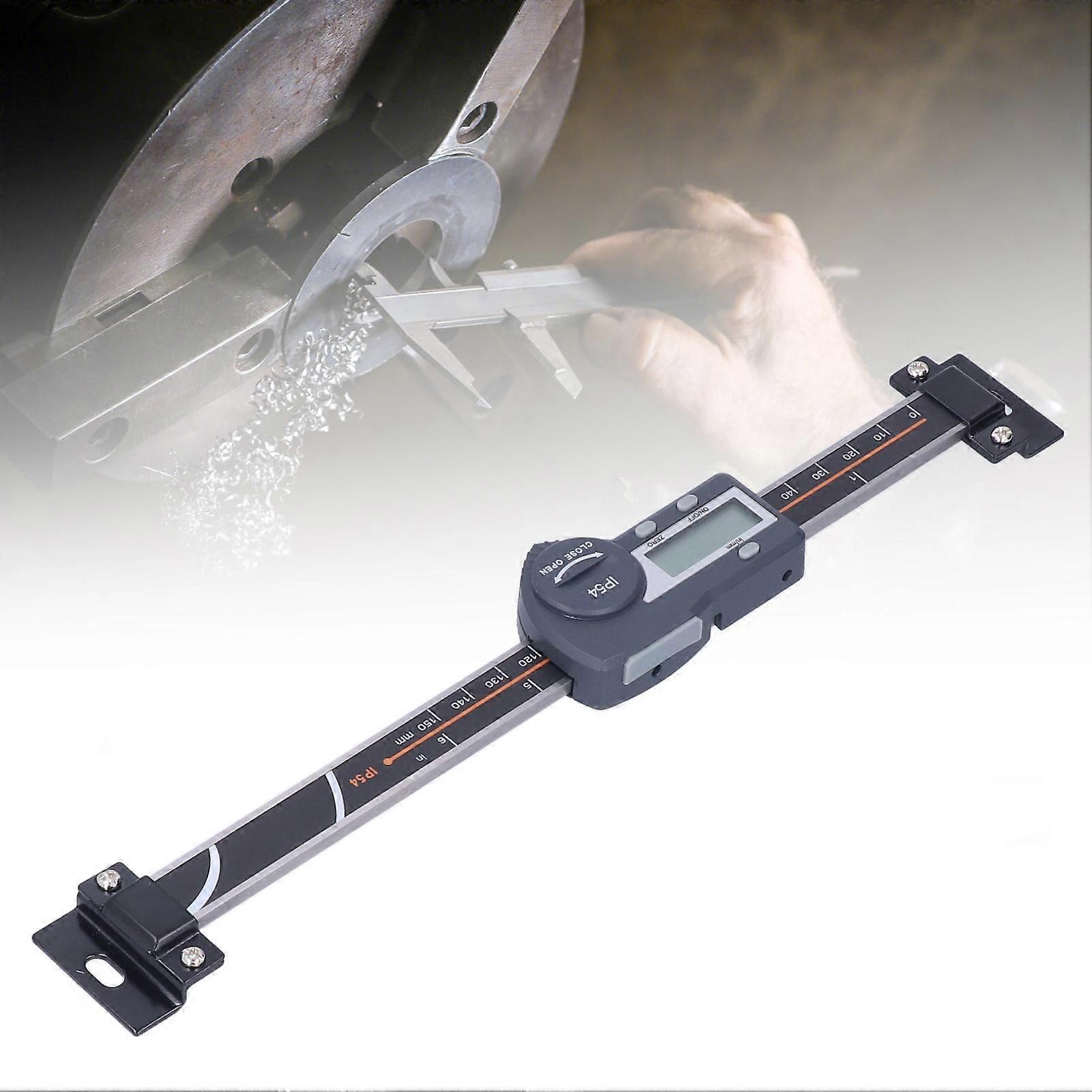 IP54 Horizontal Vernier Caliper LCD Display Digital Linear Scale Measuring Tool with ZERO Reset Data Hold0‑150mm / 0.0‑5.9in 