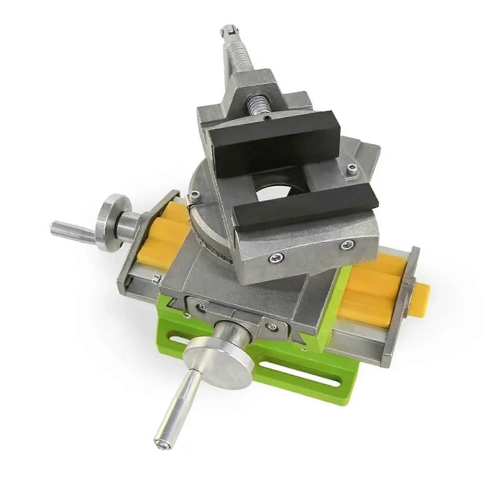 Rotary Table 90° 3 Inch Cross Slide Drill Vice for Horizontal Precision Milling Drill Vni Reading Milling Rotatable