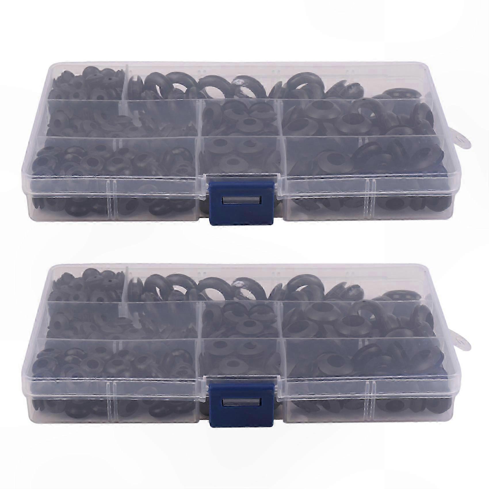 Assorted Rubber Grommets Kit - 520 Pieces for Wiring and Coil Applications (M3-M12 Sizes)