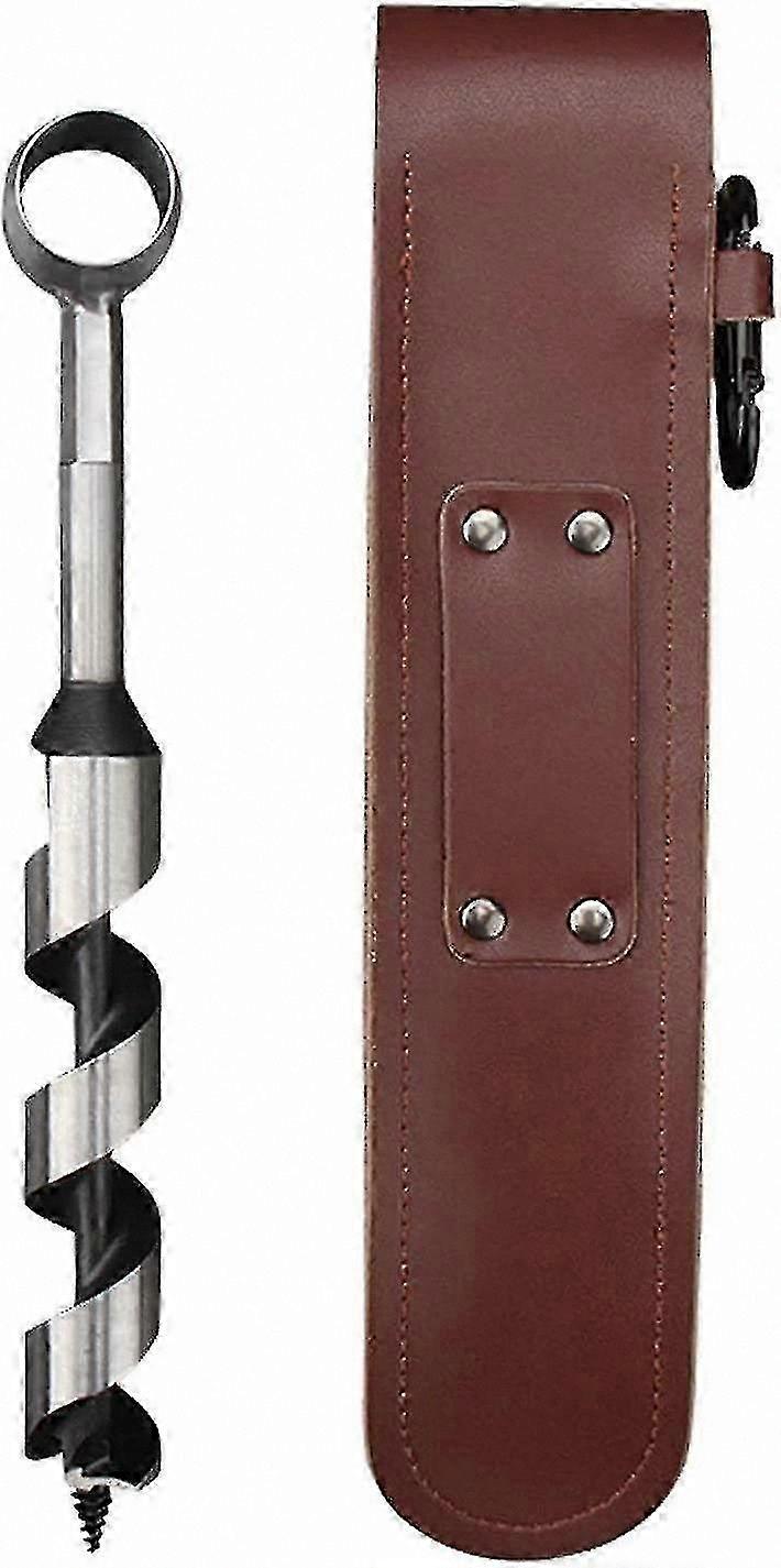 Portable Handheld Auger Drill Tool with Storage Bag, Manual Wood Drill for Outdoor Camping and DIY Projects, Durable Gear and Equipment Set