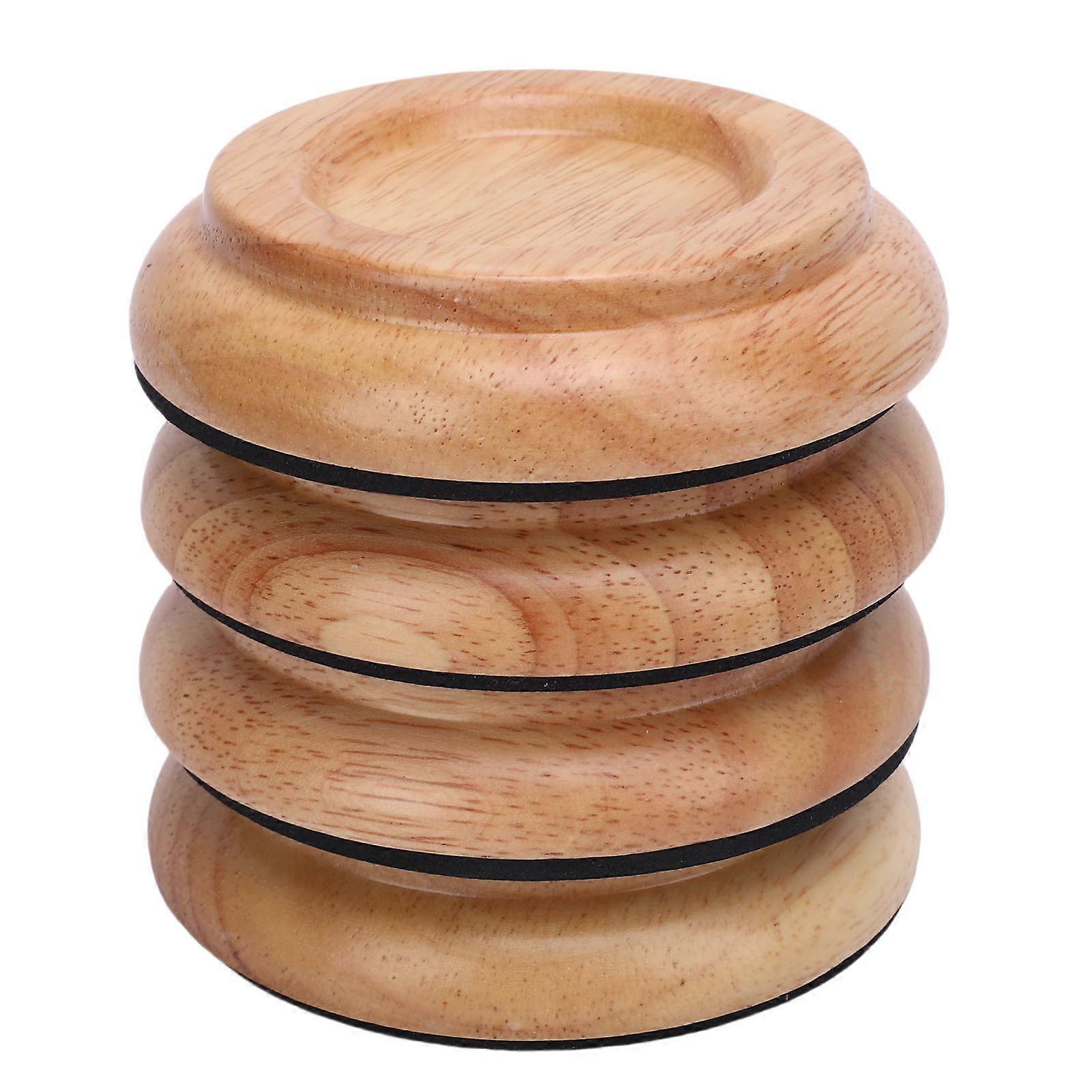 4 Pcs Cup Solid Wood Foam Base Non Slip Anti Noise Universal Upright Piano Caster Pad Floor Protector