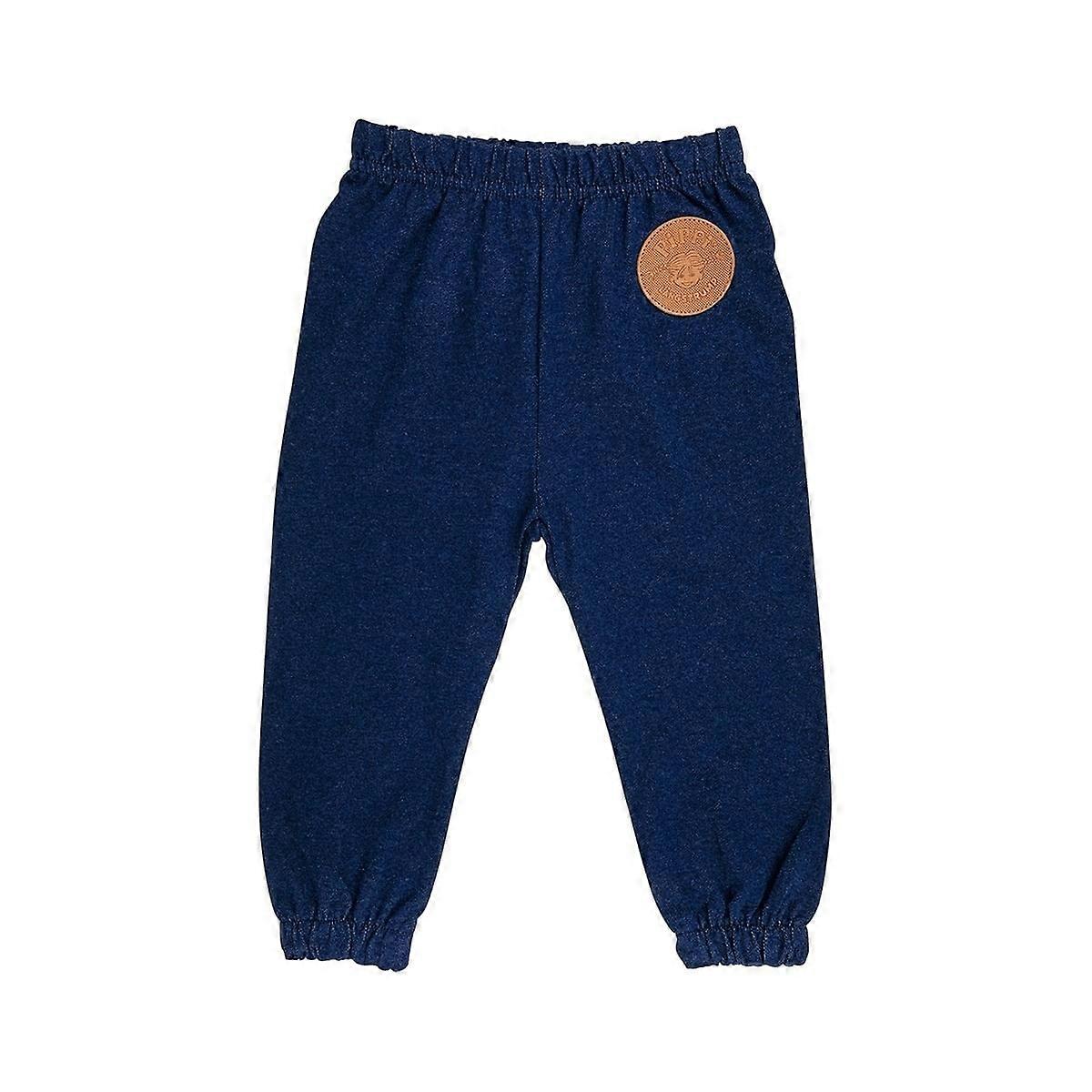 Pippi Longstocking - Calça de Moletom Azul Bebê