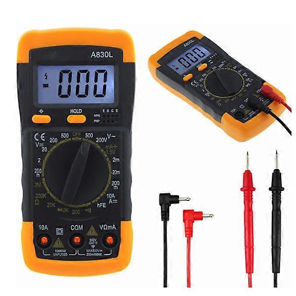 A830L AC/DC LCD Digital Multimeter Ammeter Voltmeter Tester Meter with Backlight