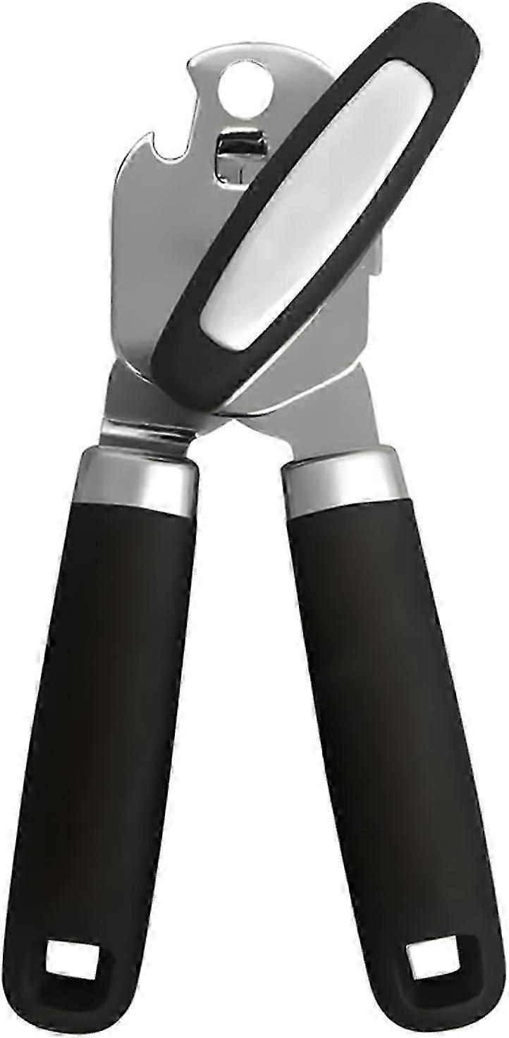 Manual Tin Opener, Easy Grip for Arthritic Hands, Stainless Steel Can Opener with Sharp Blade, Smooth Edge Opener