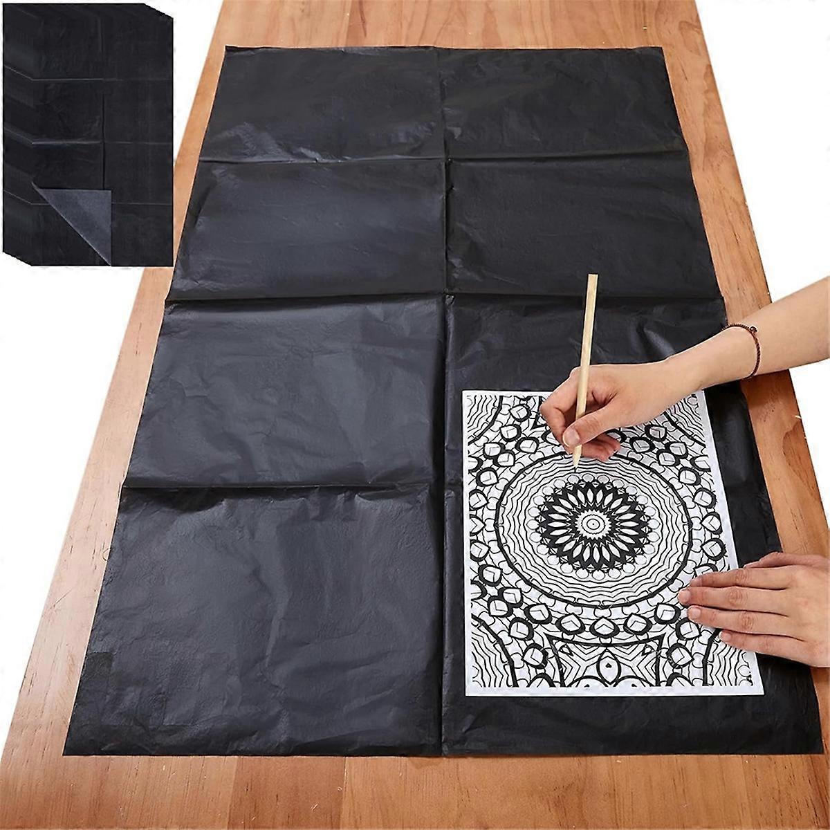 5 Sheet Large Carbon Paper for Tracing 20.3 X 36 Inch Carbon Transfer Paper Waxed Carbon Transfer Paper for Wood, Canvas
