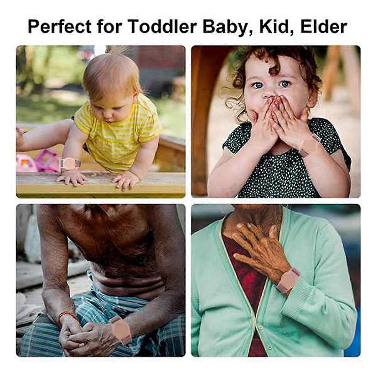 2PCS Kid Wristband Compatible with Protective Case for Air Tag GPS Tracker Holder with Nylon Bracelet C