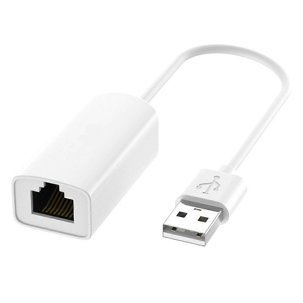 USB 2.0 to RJ45 Network Card 10/100Mbps USB Lan RJ45 Network Card USB to Ethernet Adapter for PC Laptop Win 7 8 10 White