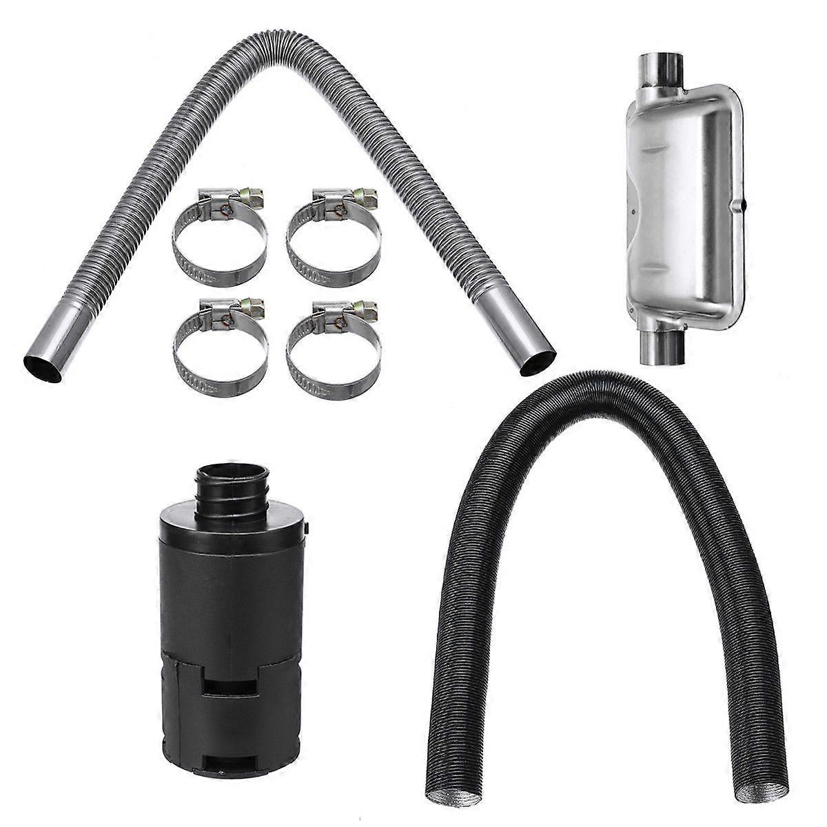 8 Pcs Universal Car Consumables Accessories Air Diesel Heater 24mm Exhaust Silencer + 25mm Filter A