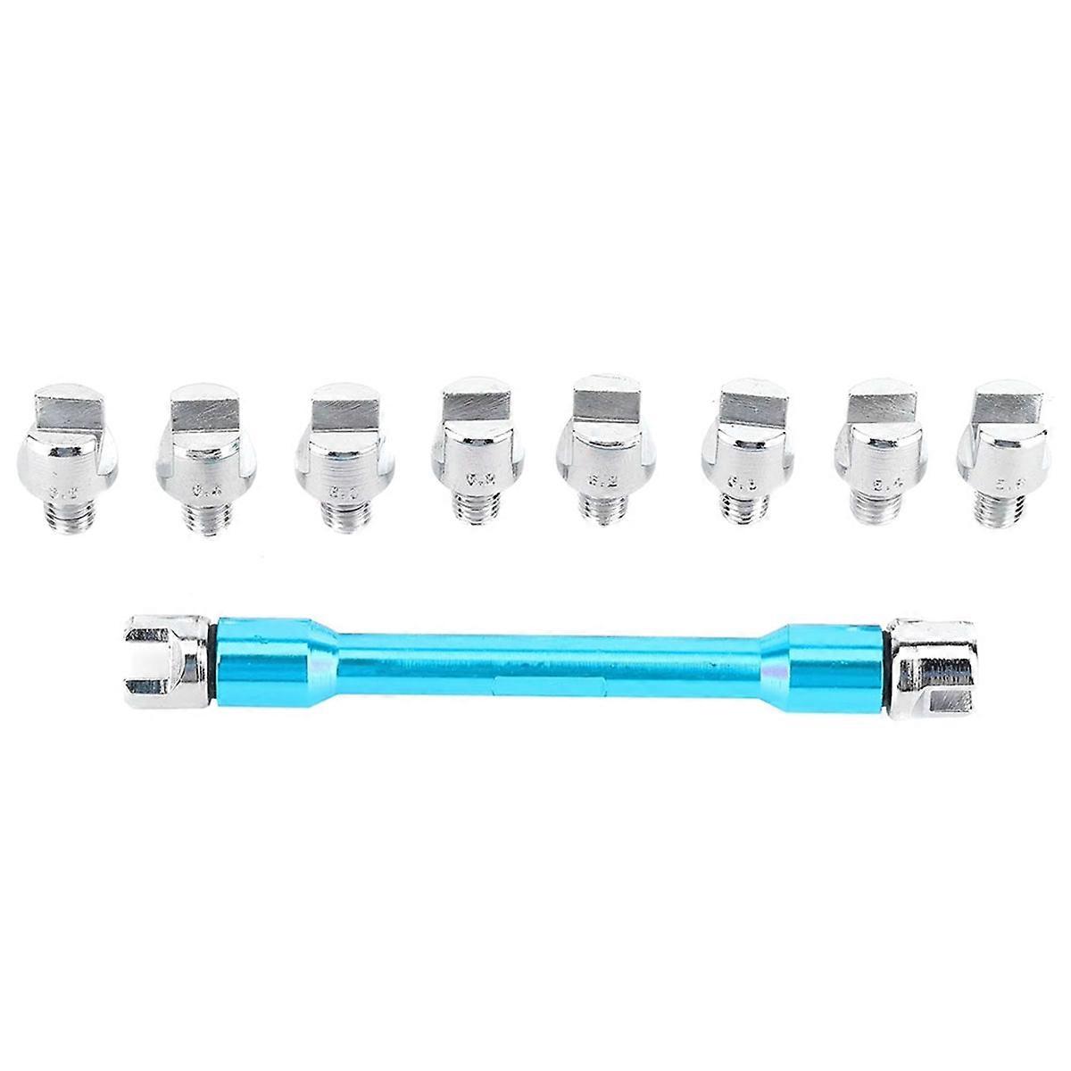 Motorcycle Handle Spoke Wrench Set 5.0-6.8 Length 93mm Blue