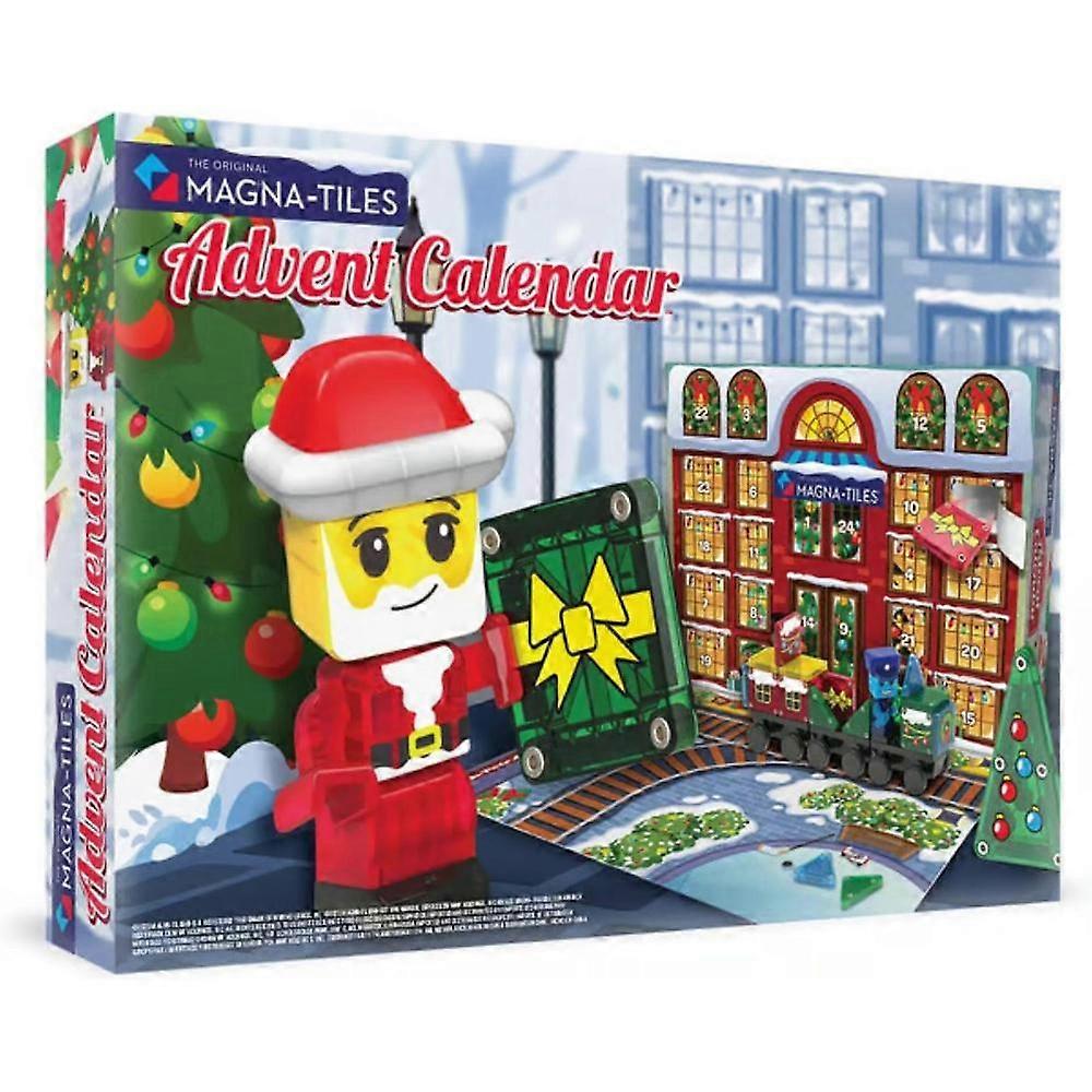 Christmas Advent Calendar Building Set 24 Days Countdown with Santa Train Holiday Scene