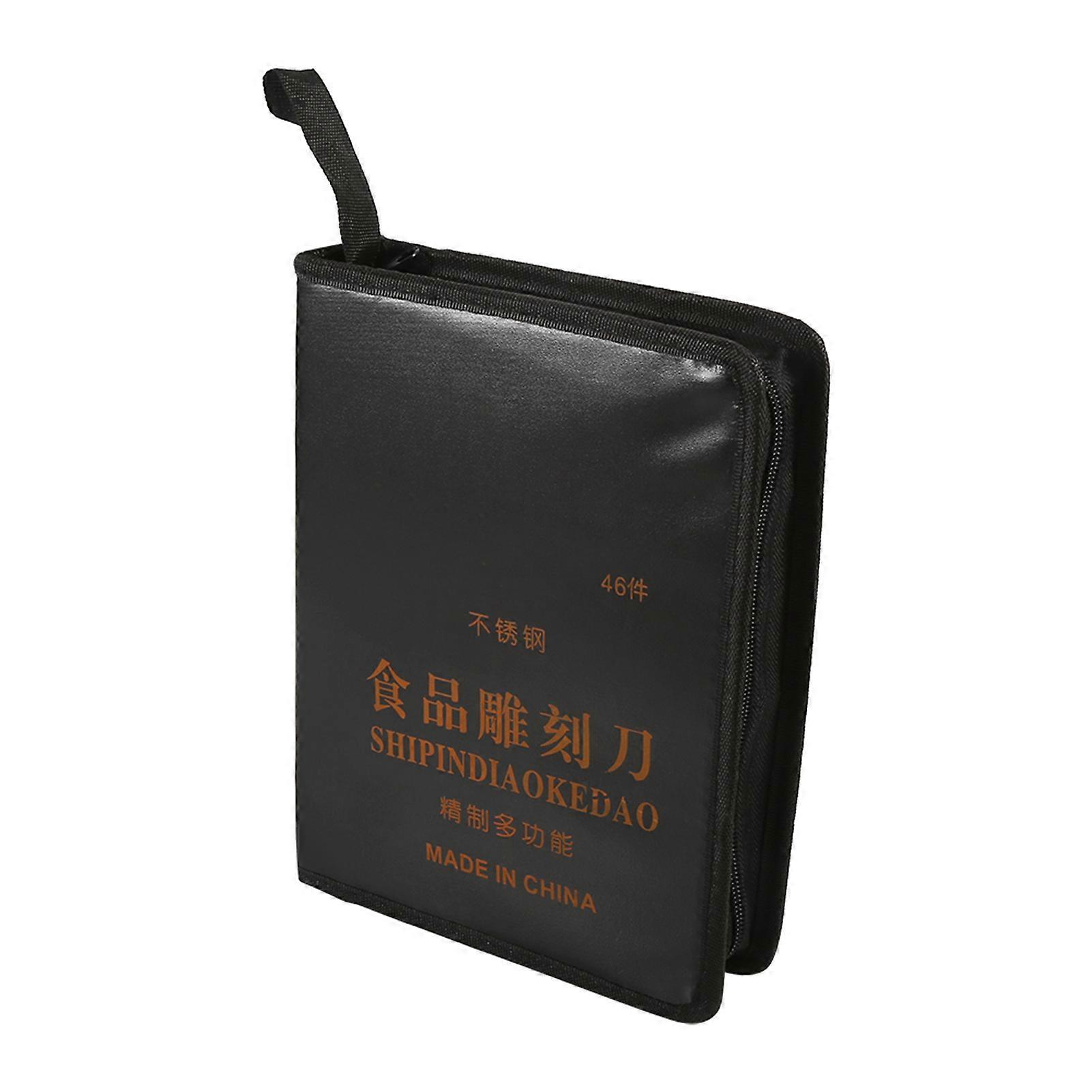 46Pcs Carving Tools Kit with Case, Iron, 22.8x17.5x4.5cm, Multi-Color