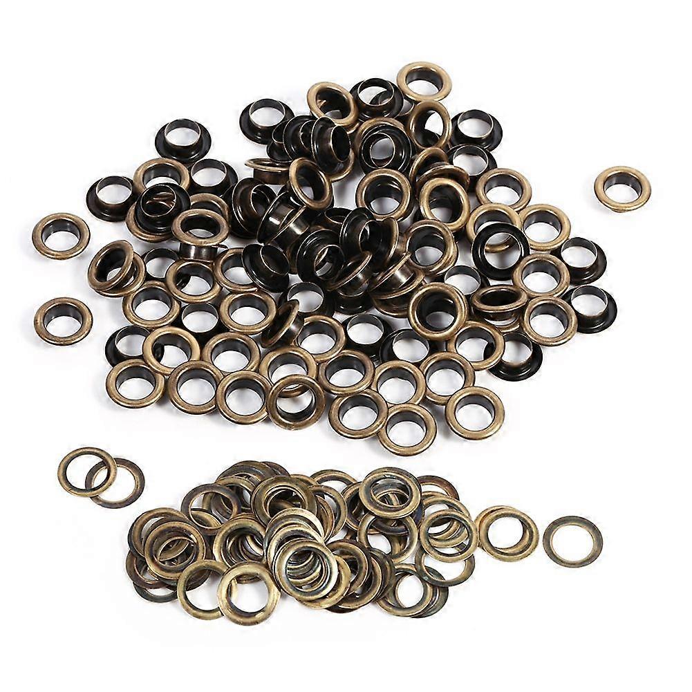 100Sets Bronze Black Gold Round Eyelet Grommets Leather Craft Decoration 10mm
