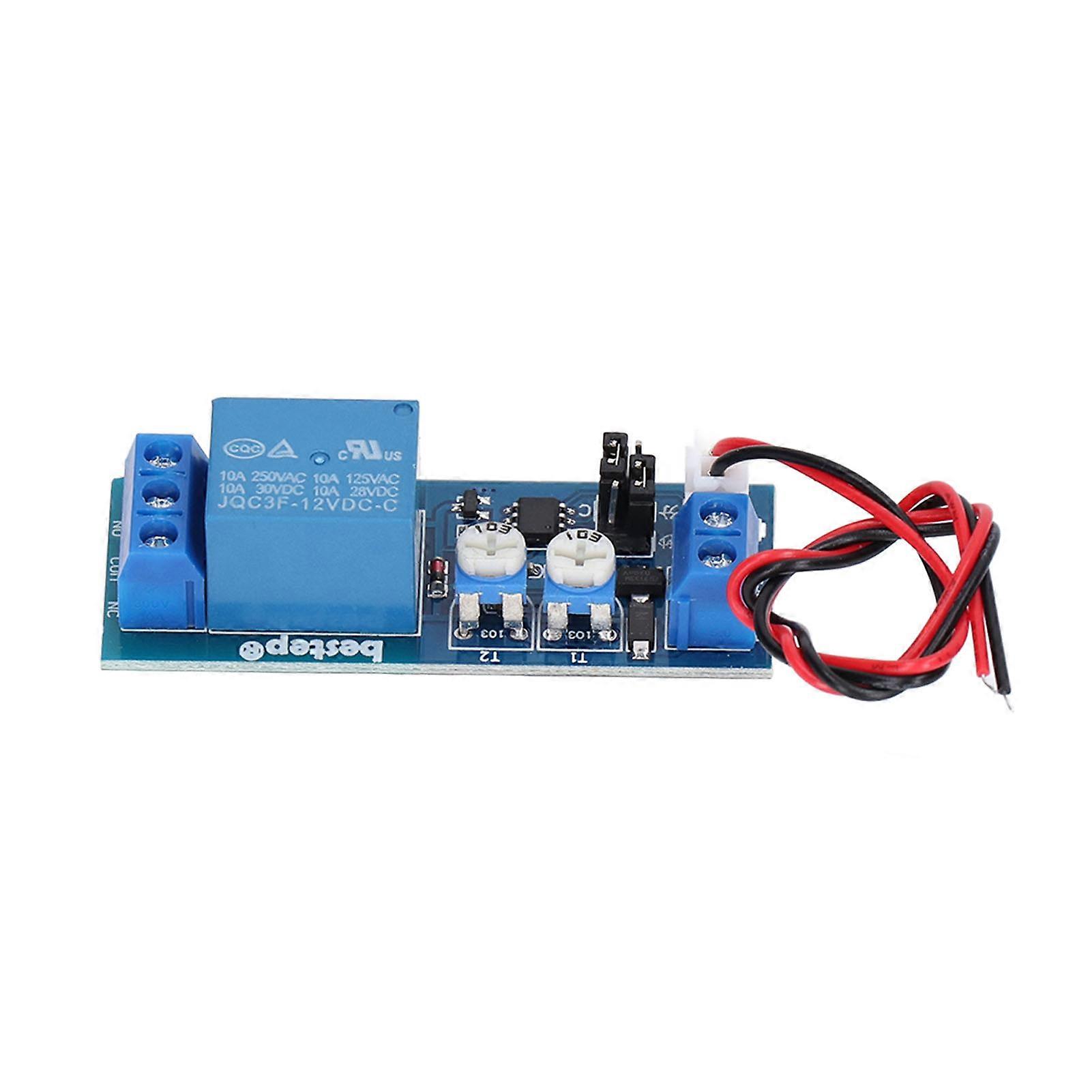 Adjustable Time Delay Relay Module, Infinite Cycle, Unique Timing Modes for 12V Control
