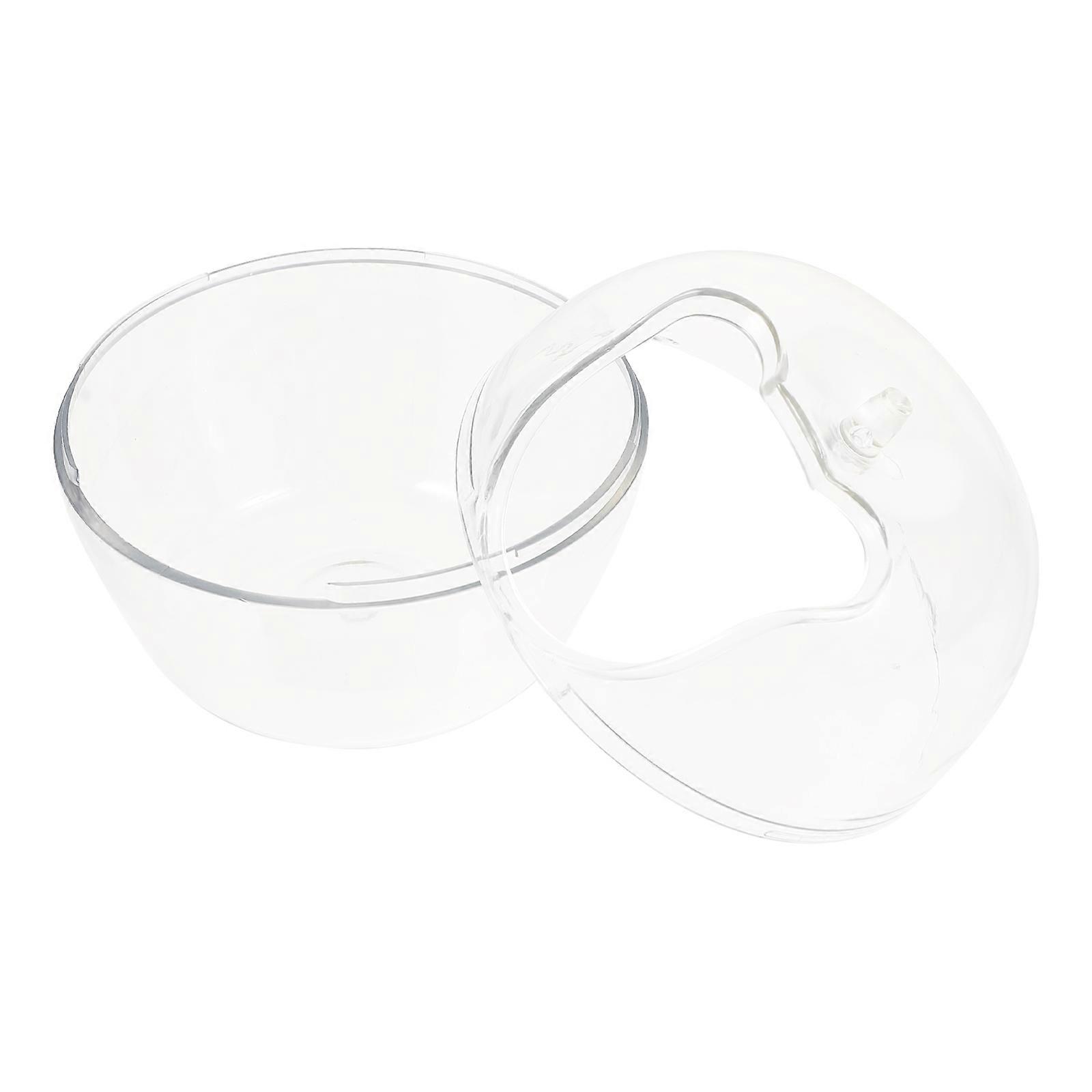 Small Pet Bath Container 1Pack Transparent Plastic Hamster Sand Bath Box For Bathing 9X9X8.5CM