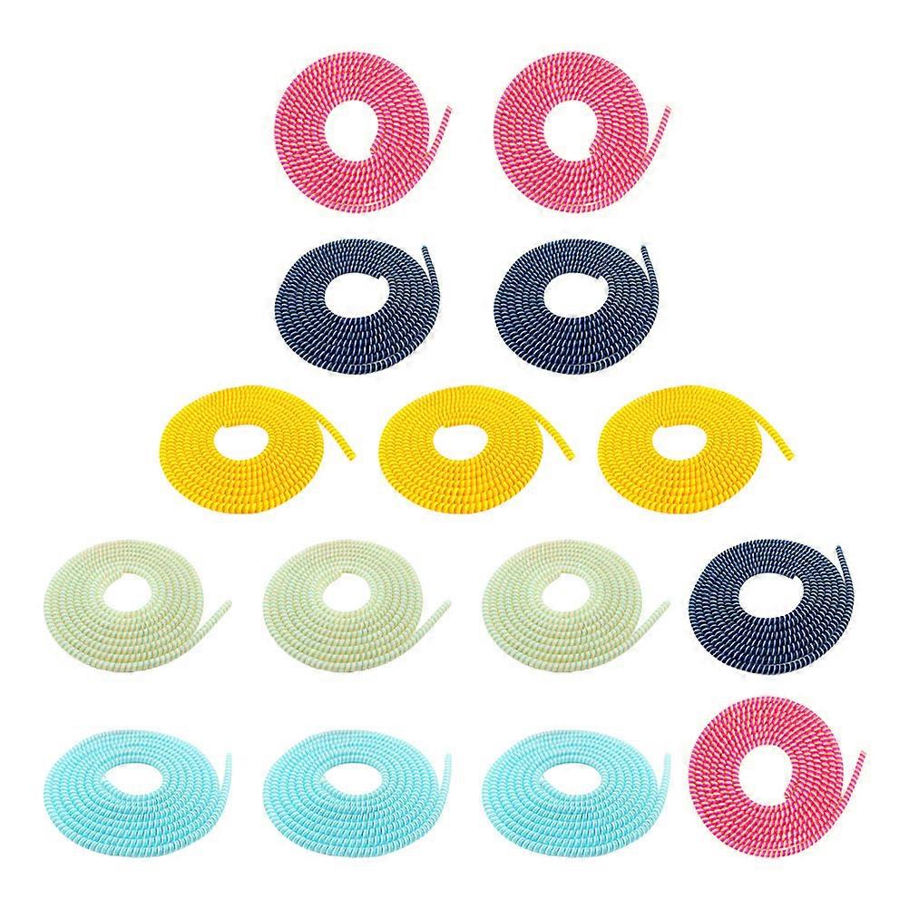 Spiral Cable Protector Charger Cable Saver Cable Management for Charging Cables Tpu Assorted Color with 15Pcs