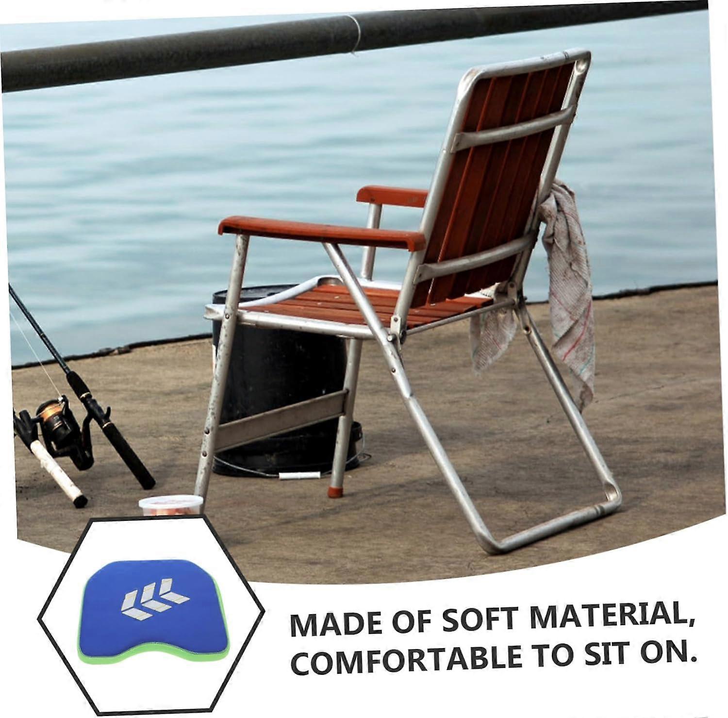 Memory Fishing Seat Cushions With Suction Cups 2 Pack For Canoe And Kayak Boat Seats Blue Lightweight Portable