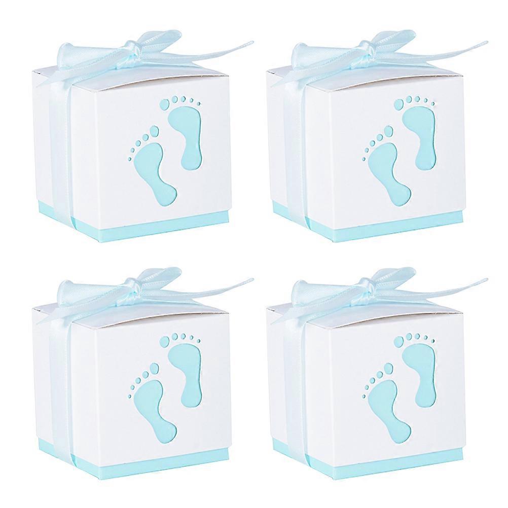 Creative Candy Box Hollowed Little Feet Shape Multi Color Packaging for Chocolate 100Pack