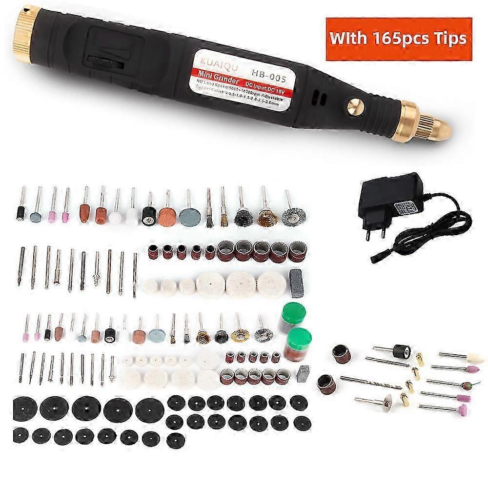 5 Speed Adjustable Electric Drill Dremel Grinder Engraver Pen Mini Drill Rotary Tool Grinding Machine 165Pcs Tips Optional