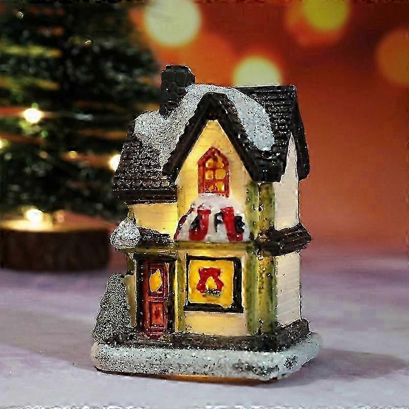 Christmas Resin Miniature House Decor for Holiday Gift and Tree Decoration