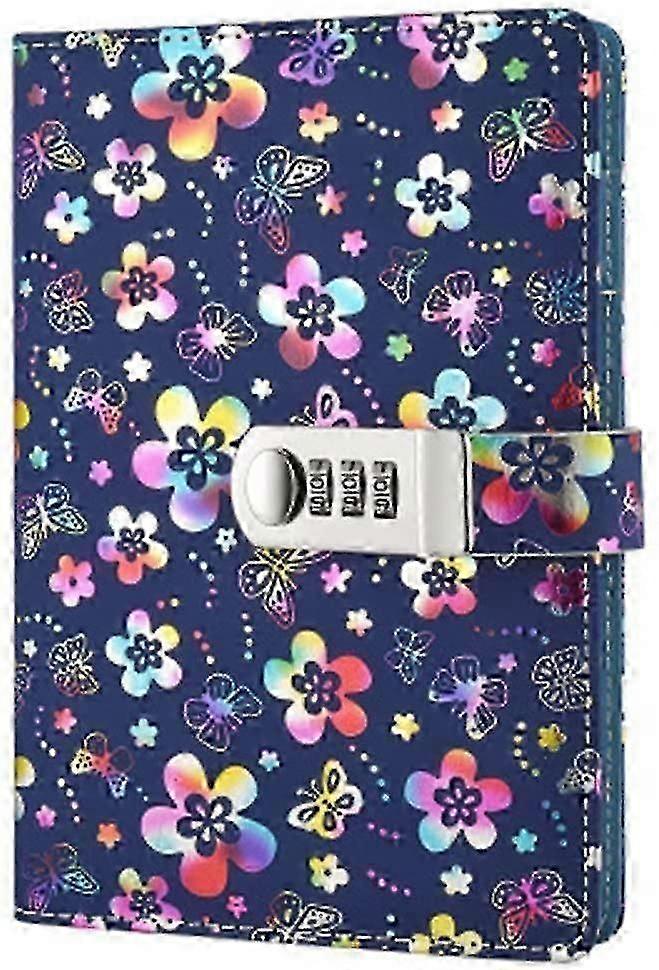 Pu Leather Diary With Lock, A5 Size Diary With Combination Lock