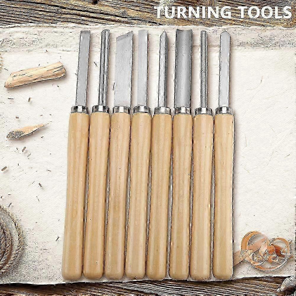 8pcs Hss Wood Chisel Set Woodworking Chisel Set Woodturning Tools Lathe Chisel Set For Hardwood Turning