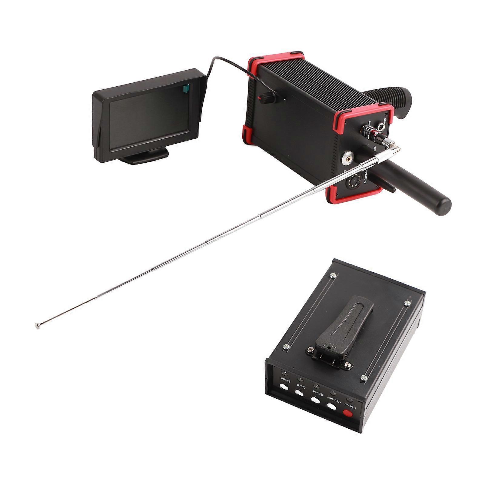 1000M Metal Detector with Display Screen 28.5x16.5cm Red Frame