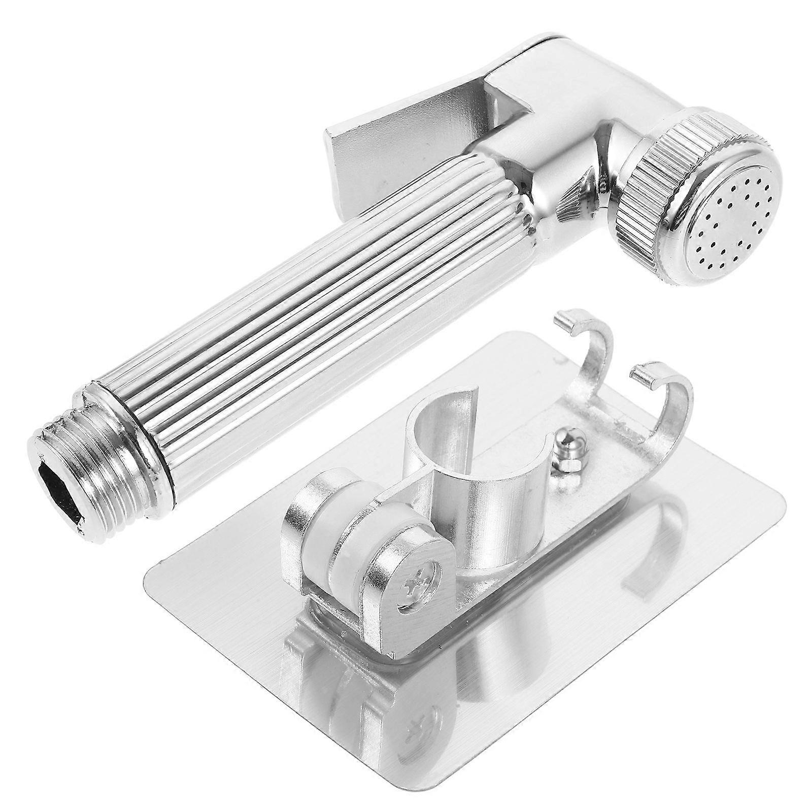 Silver Shower Head Handheld for Comfortable Use 4Pcs Set