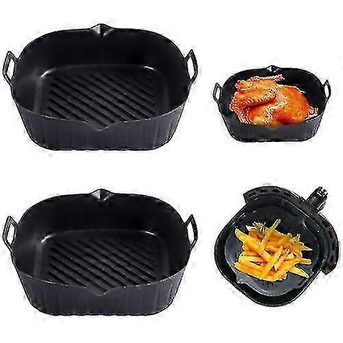 Air Fryer Silicone Pot Baking Basket Oven Non Stick Reusable.liners.microwavable