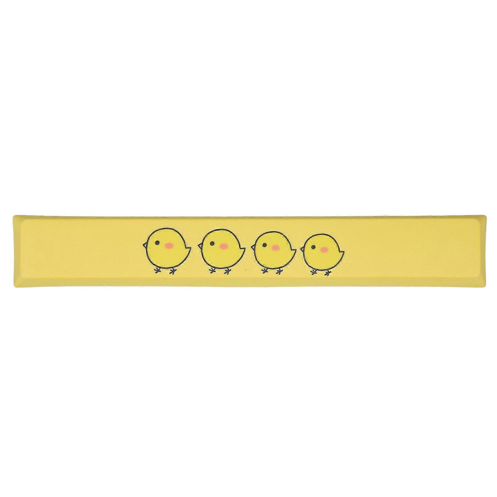 Spacebar Keycap PBT Colorful Exquisite Yellow Chicken Pattern Excellent Typing Feel DIY KeycapsType A