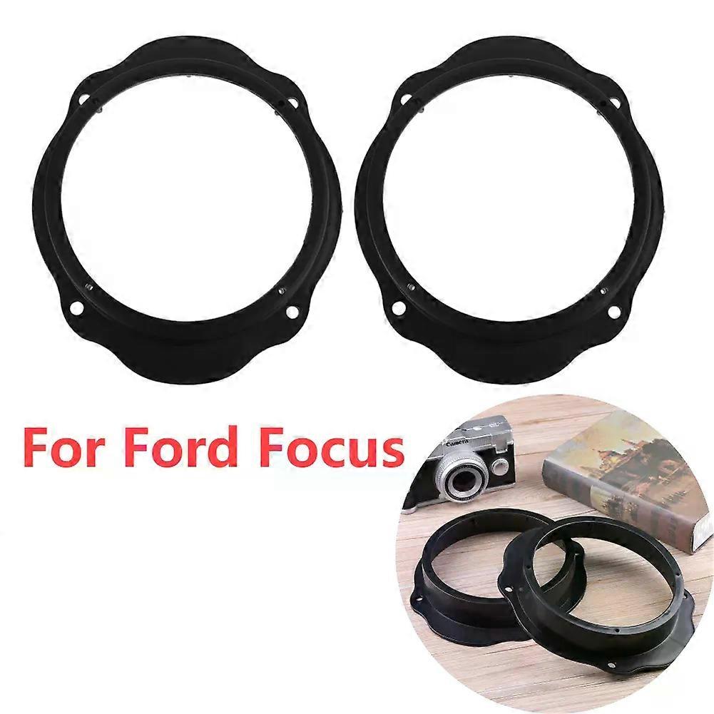 2Pcs 65in Front Door Speaker Adapter Universal Mounting Bracket Adapter Plates Car Speaker Spacers for Ford Focus