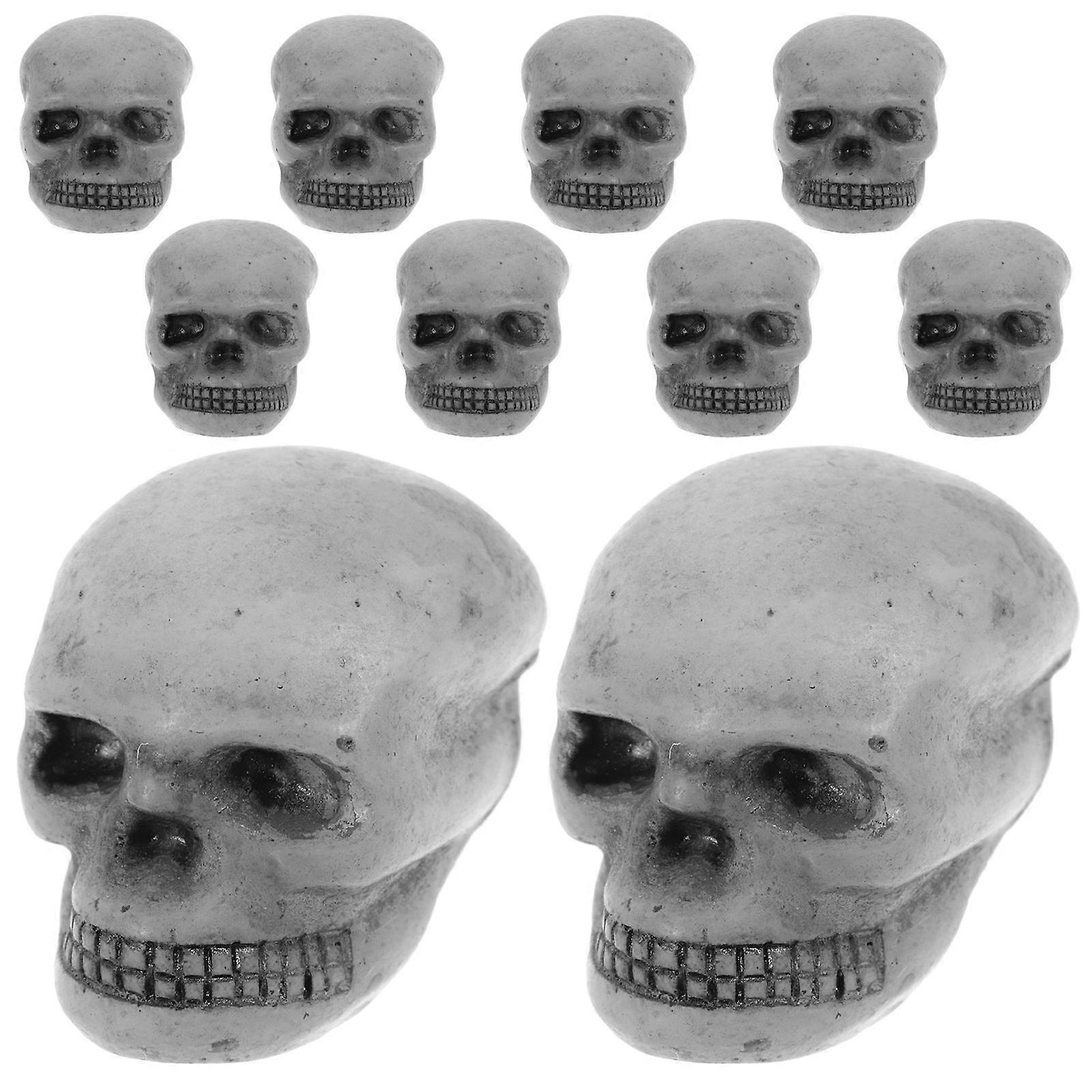 Miniature Skull Heads Halloween Skull Figurine Resin Decoration Set 30Pcs