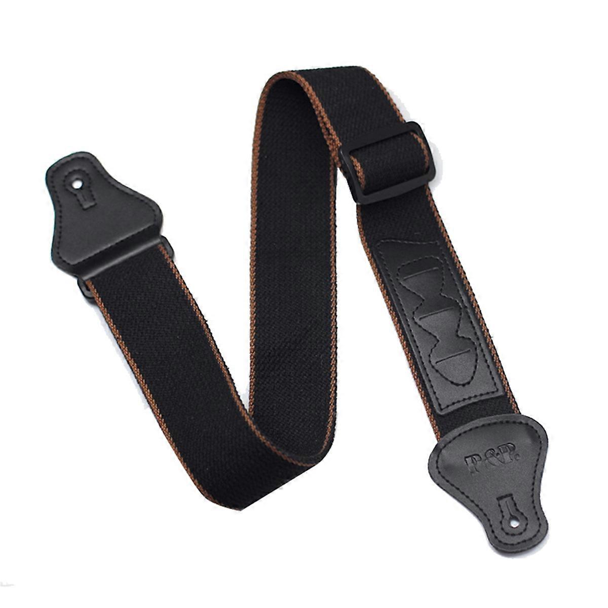  Guitar Strap Soft Adjustable Acoustic Guitar Strap Black