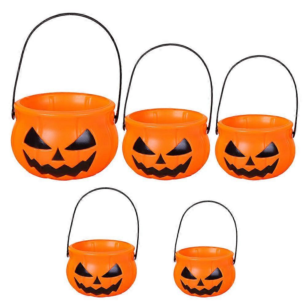 Halloween Candy Eimer Schmuck für Decor 10Pcs Orange Kürbis Eimer