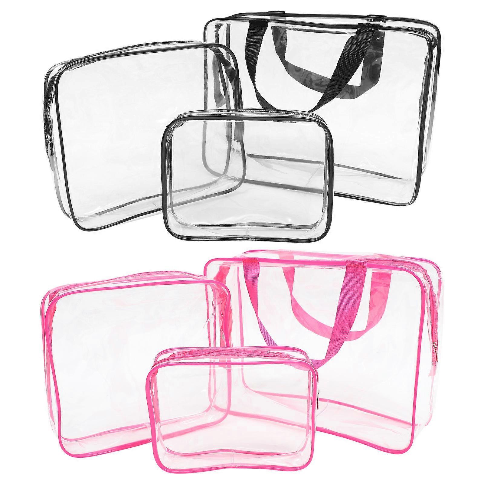 Clear Cosmetic Organizers 12 Pcs Travel Bags For Bath Storage Holder Multi-Functional Assorted Color Portable Design