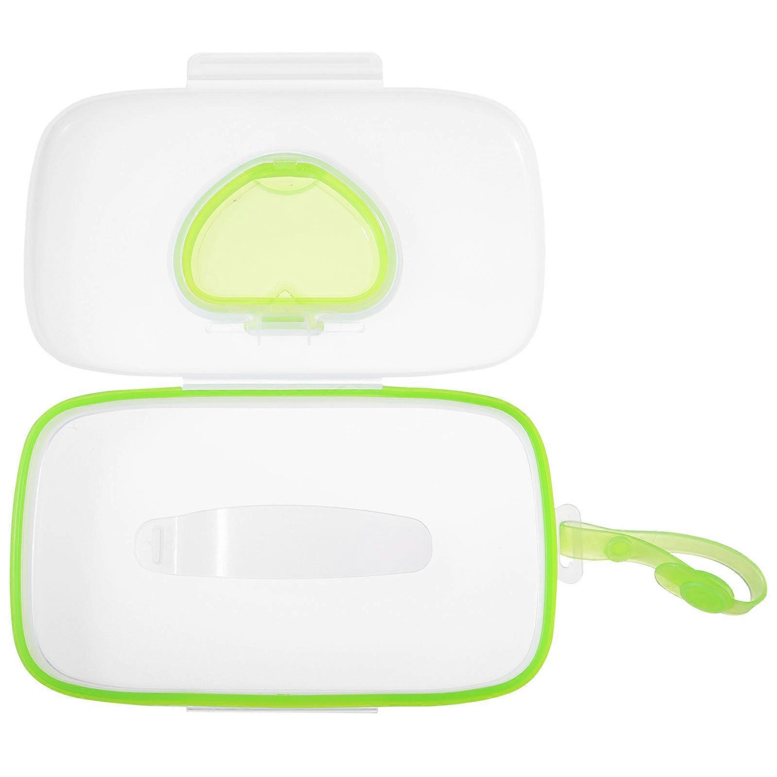 Baby Wet Tissue Case for Storage Use 2Pcs Portable Box Green